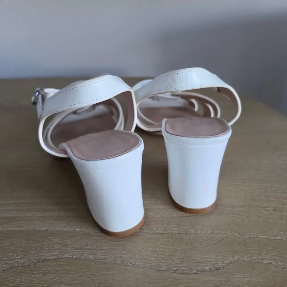 Kate Spade White Strappy Heeled Sandals Size 7.5